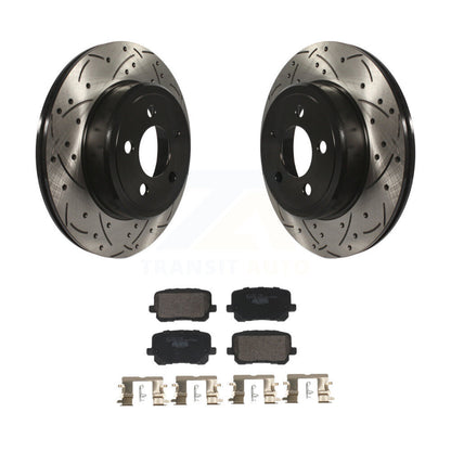 Drill Slot Disc Brake Rotor Ceramic Pad Rear Kit For Dodge Charger RWD with 5.7L