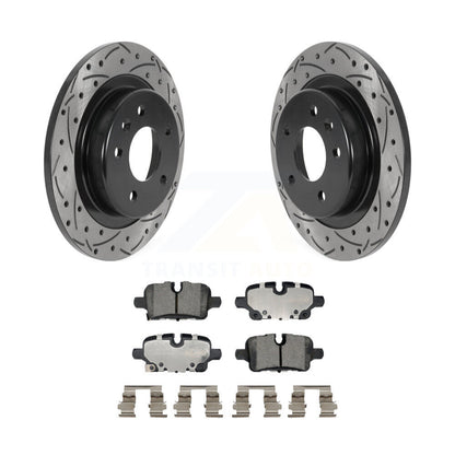 Drilled Slot Brake Rotors Ceramic Pad Rear Kit For Chevrolet Equinox GMC Terrain