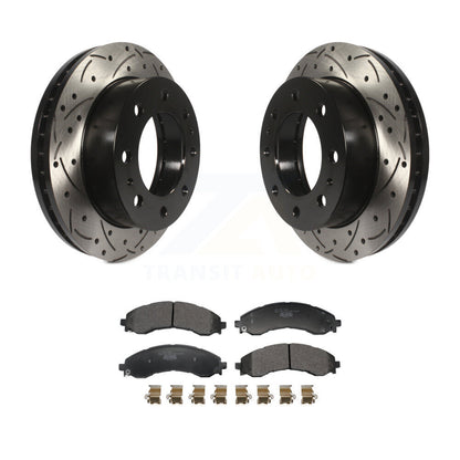 Drill Slot Brake Rotors Ceramic Pad Front Kit For GMC Chevrolet Savana 2500 3500