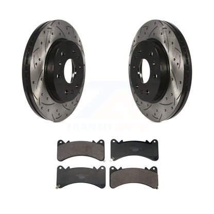 Drill Slot Brake Rotor Ceramic Pad Front Kit For GMC Sierra 1500 Chevrolet Yukon