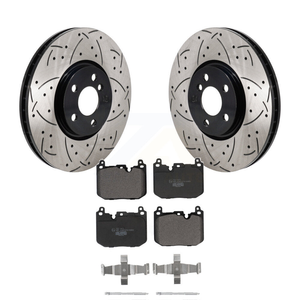 Drill Slot Brake Rotors Ceramic Pad Front Kit For Mini Cooper Countryman Clubman