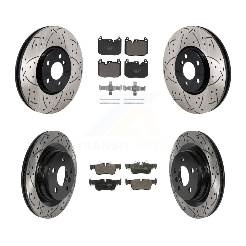 Drilled Slot Brake Rotor & Ceramic Pad Front Rear Kit For Mini Cooper Countryman