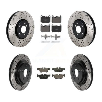 Drilled Slot Brake Rotor & Ceramic Pad Front Rear Kit For Mini Cooper Countryman