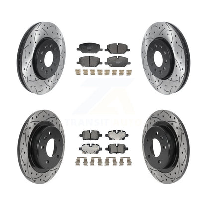 Drill Slot Brake Rotor Ceramic Pad Front Rear Kit For 2021 Chevrolet Equinox GMC