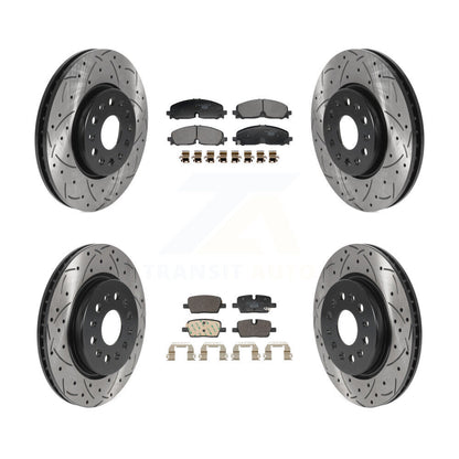 Drill Slot Brake Rotors Ceramic Pad Front Rear Kit For Chevrolet Traverse Blazer