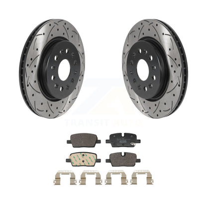 Drilled Slot Brake Rotors Ceramic Pad Rear Kit For Chevrolet Traverse Blazer GMC
