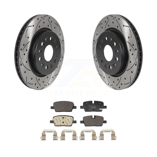 Drilled Slot Brake Rotors Ceramic Pad Rear Kit For Chevrolet Traverse Blazer GMC