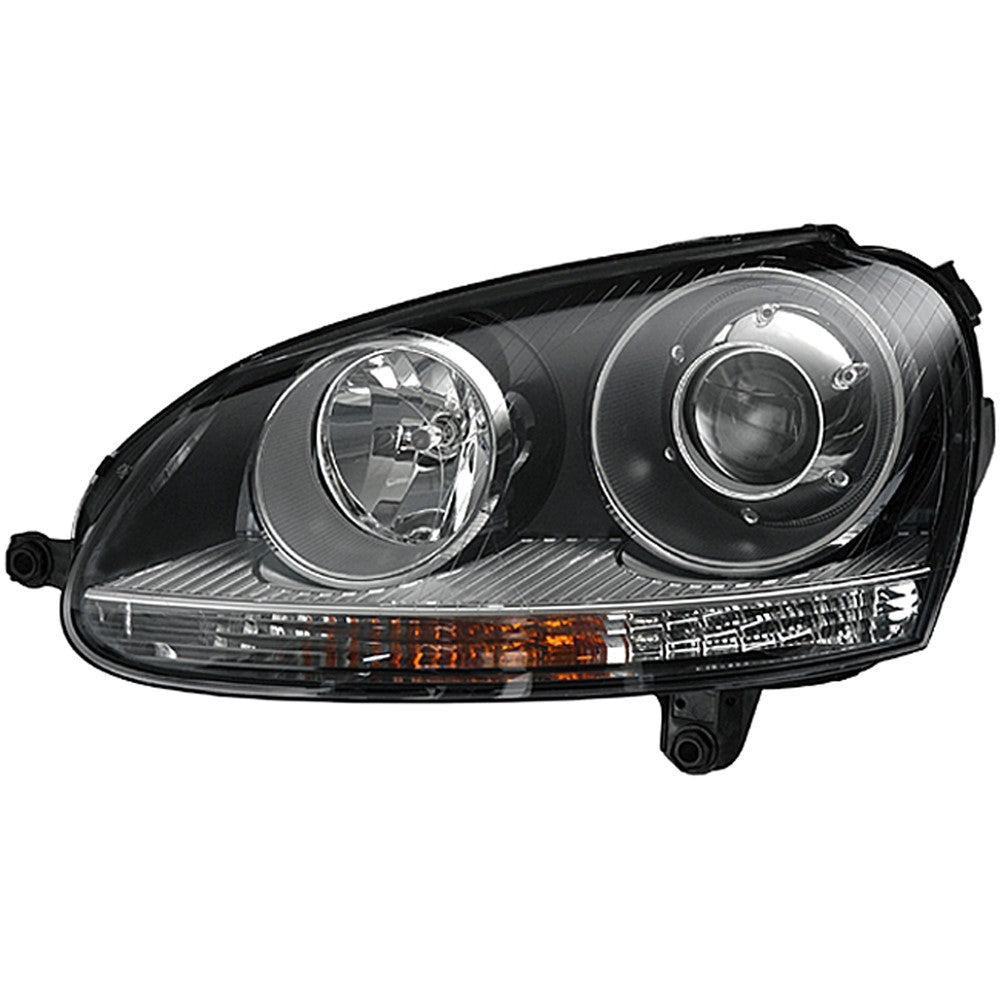 Front Left Driver Side Hid Type Headlight Lens And Housing 2005-2010 Volkswagen Jetta, Gti, Rabbit, R32