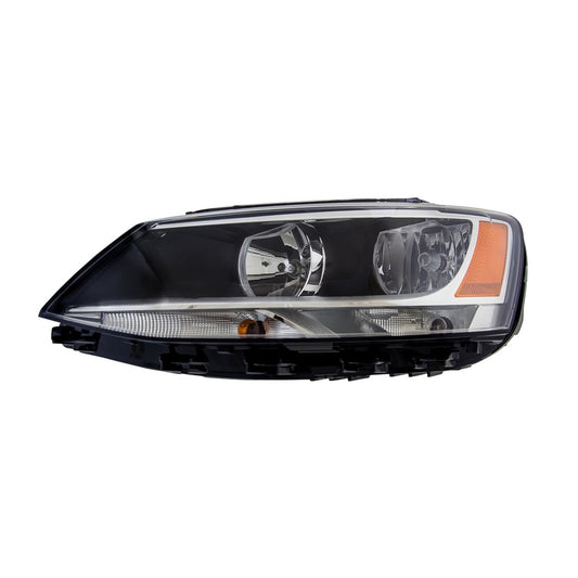 Front Left Driver Side Halogen Headlight Assembly 2011-2016 Volkswagen Jetta