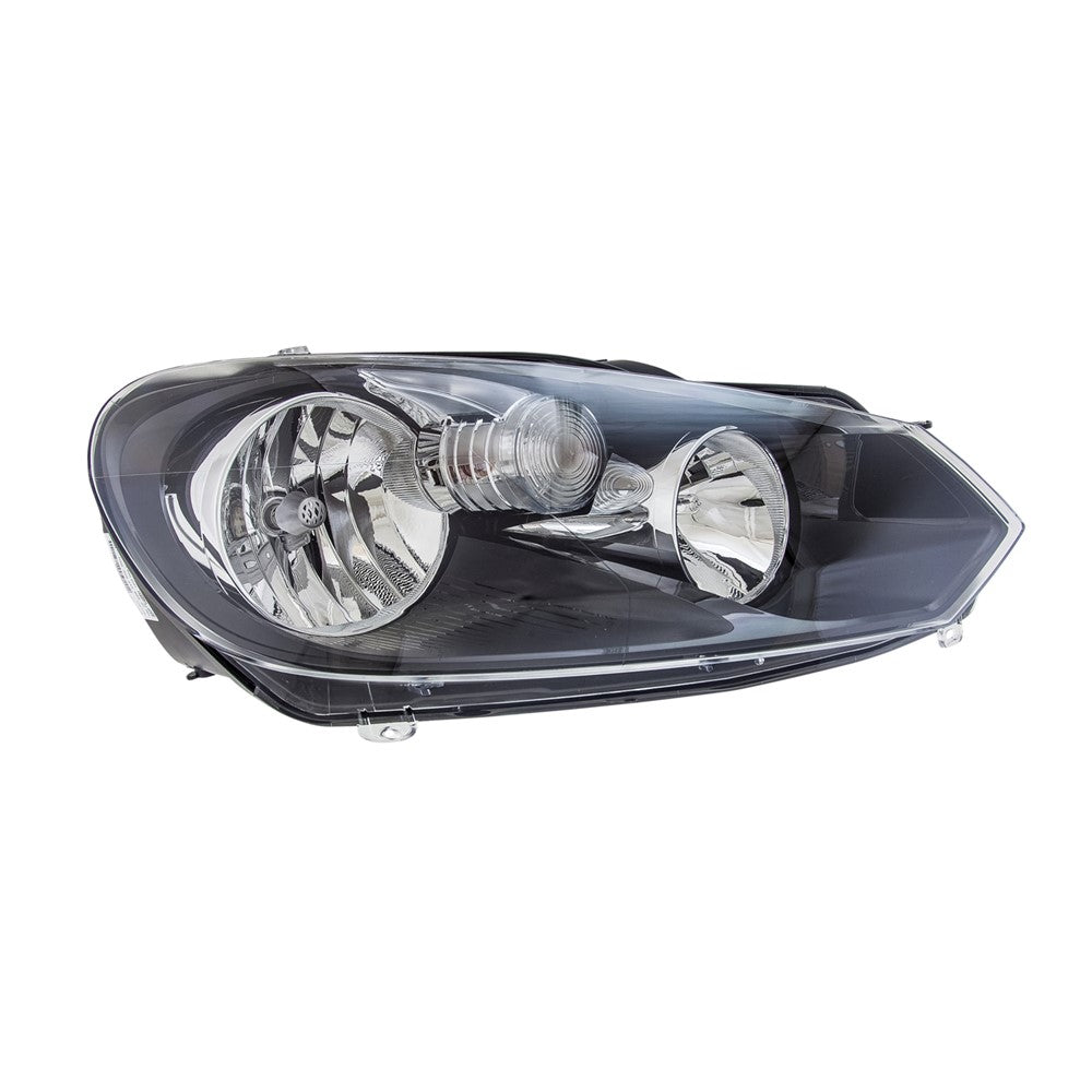 Front Right Passenger Side Halogen Headlight Assembly 2010-2014 Volkswagen Golf, Gti