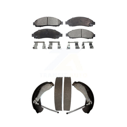 Semi-Metallic Brake Pads And Drum Shoe Front Rear Kit For Chevrolet Colorado GMC