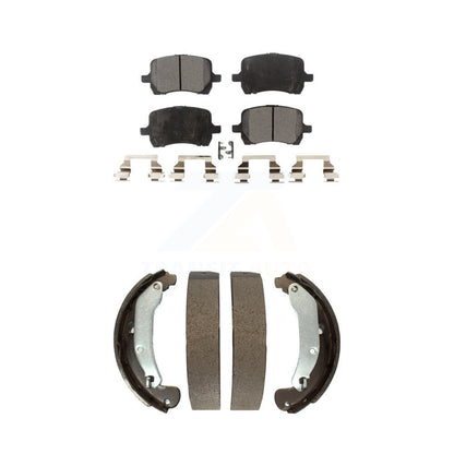 Semi-Metallic Brake Pads And Drum Shoes Front Rear Kit For Chevrolet Cobalt HHR