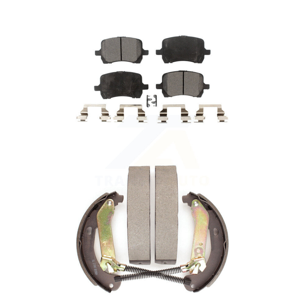 Semi-Metallic Brake Pads & Drum Shoe Front Rear Kit For Chevrolet Malibu Pontiac