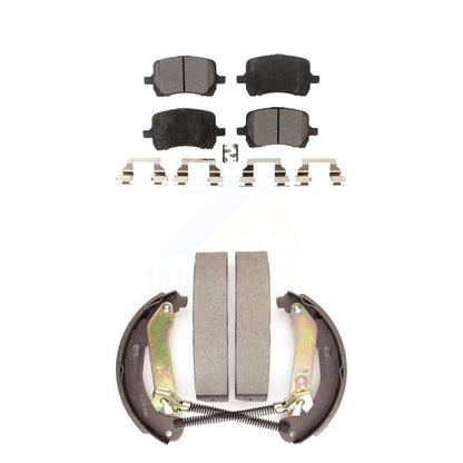 Semi-Metallic Brake Pads & Drum Shoe Front Rear Kit For Chevrolet Malibu Pontiac