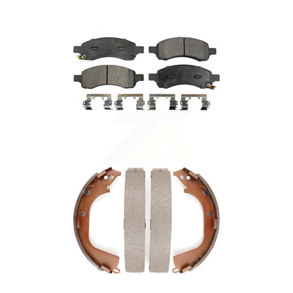 Semi-Metallic Brake Pads And Drum Shoe Front Rear Kit For Chevrolet Colorado GMC