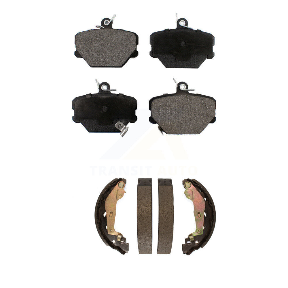 Semi-Metallic Brake Pads And Drum Shoes Front Rear Kit For Smart Fortwo