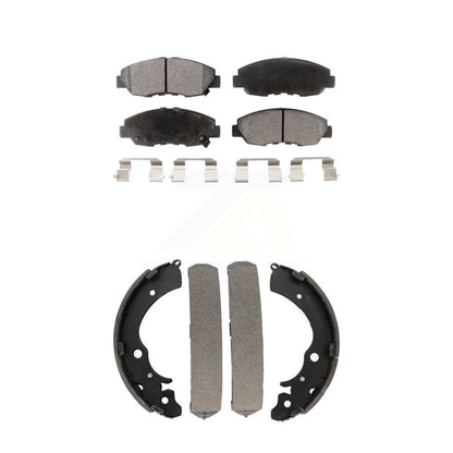 Semi-Metallic Brake Pads And Drum Shoes Front Rear Kit For Honda Accord