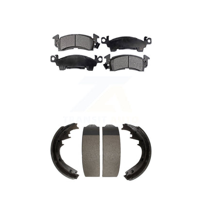 Semi-Metallic Brake Pads Drum Shoe Front Rear Kit For Chevrolet GMC C10 C1500 K5