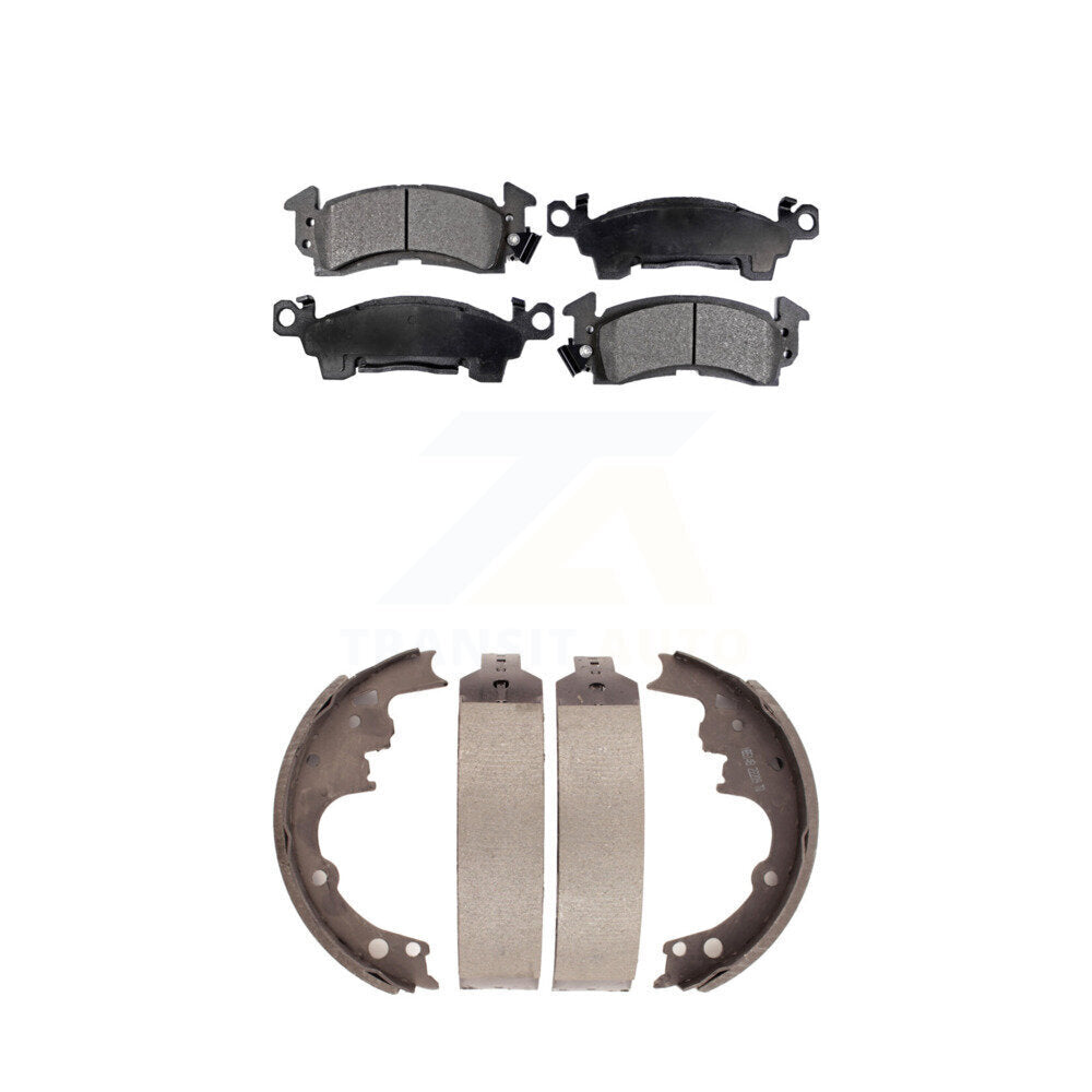 Semi-Metallic Brake Pads Drum Shoe Front Rear Kit For Chevrolet Astro GMC Safari