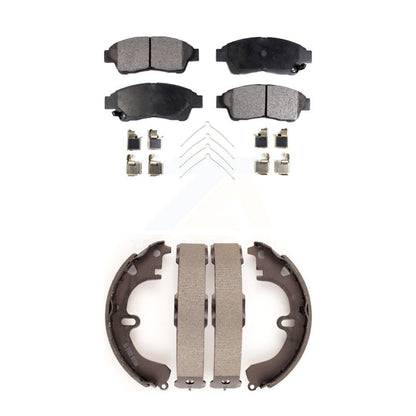 Semi-Metallic Brake Pads Drum Shoe Front Rear Kit For 1994-1997 Toyota Celica ST