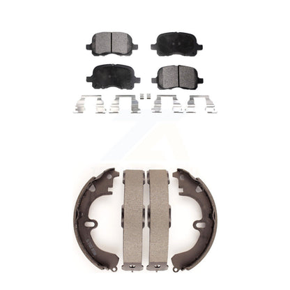 Semi-Metallic Brake Pads And Drum Shoes Front Rear Kit For Toyota Corolla