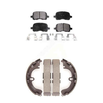 Semi-Metallic Brake Pads & Drum Shoe Front Rear Kit For Toyota Corolla Chevrolet