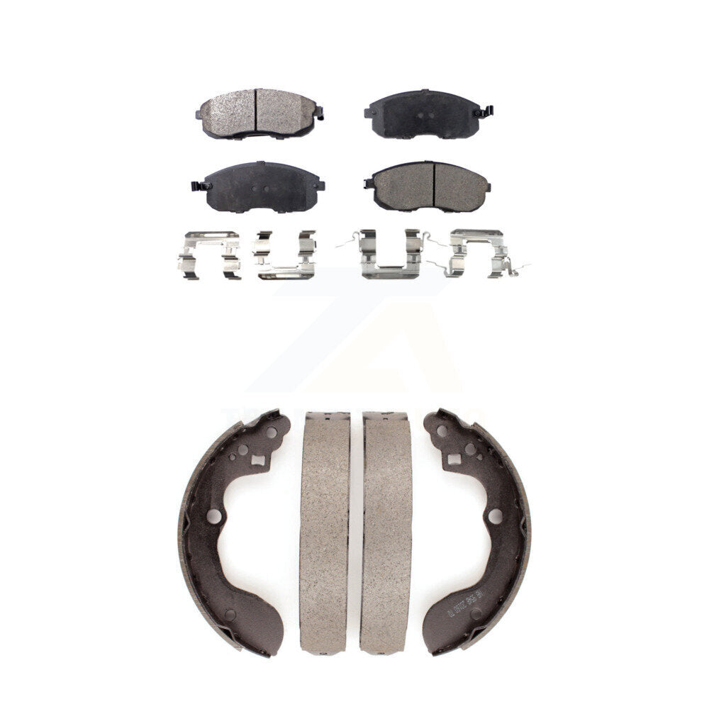 Semi-Metallic Brake Pads And Drum Shoes Front Rear Kit For Suzuki SX4 Crossover