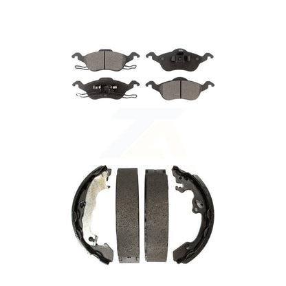 Semi-Metallic Brake Pads And Drum Shoes Front Rear Kit For Ford Focus