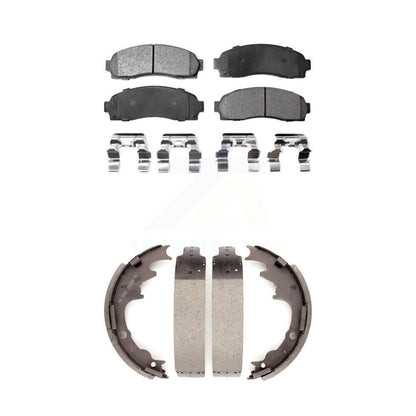Semi-Metallic Brake Pads & Drum Shoes Front Rear Kit For Ford Ranger Mazda B4000