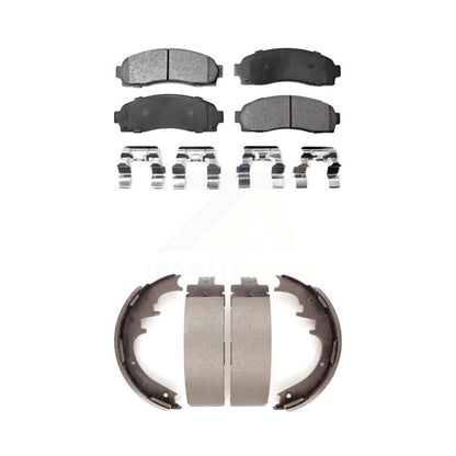 Semi-Metallic Brake Pads & Drum Shoes Front Rear Kit For Ford Ranger Mazda B4000