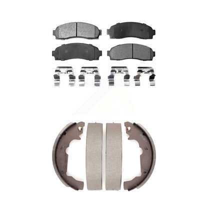 Semi-Metallic Brake Pads And Drum Shoes Front Rear Kit For Saturn Vue Chevrolet