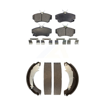 Semi-Metallic Brake Pads And Drum Shoes Front Rear Kit For Chrysler PT Cruiser