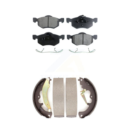 Semi-Metallic Brake Pads & Drum Shoe Front Rear Kit For 2007 Ford Escape Mercury