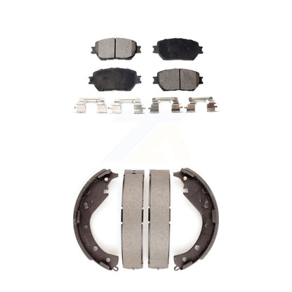 Semi-Metallic Brake Pads And Drum Shoes Front Rear Kit For Toyota Camry