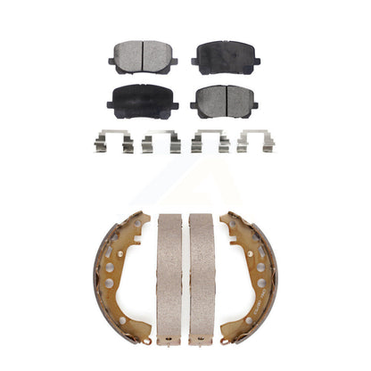Semi-Metallic Brake Pads And Drum Shoes Front Rear Kit For Toyota Corolla