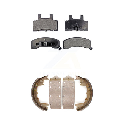 Semi-Metallic Brake Pads And Drum Shoes Front Rear Kit For Dodge Ram 2500