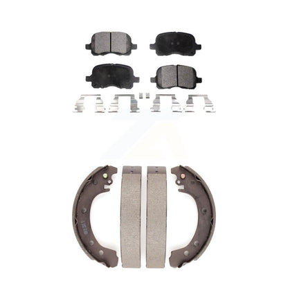 Semi-Metallic Brake Pads Drum Shoes Front Rear Kit For Toyota Corolla From 04 02