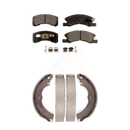 Semi-Metallic Brake Pads And Drum Shoes Front Rear Kit For Mitsubishi Mirage G4
