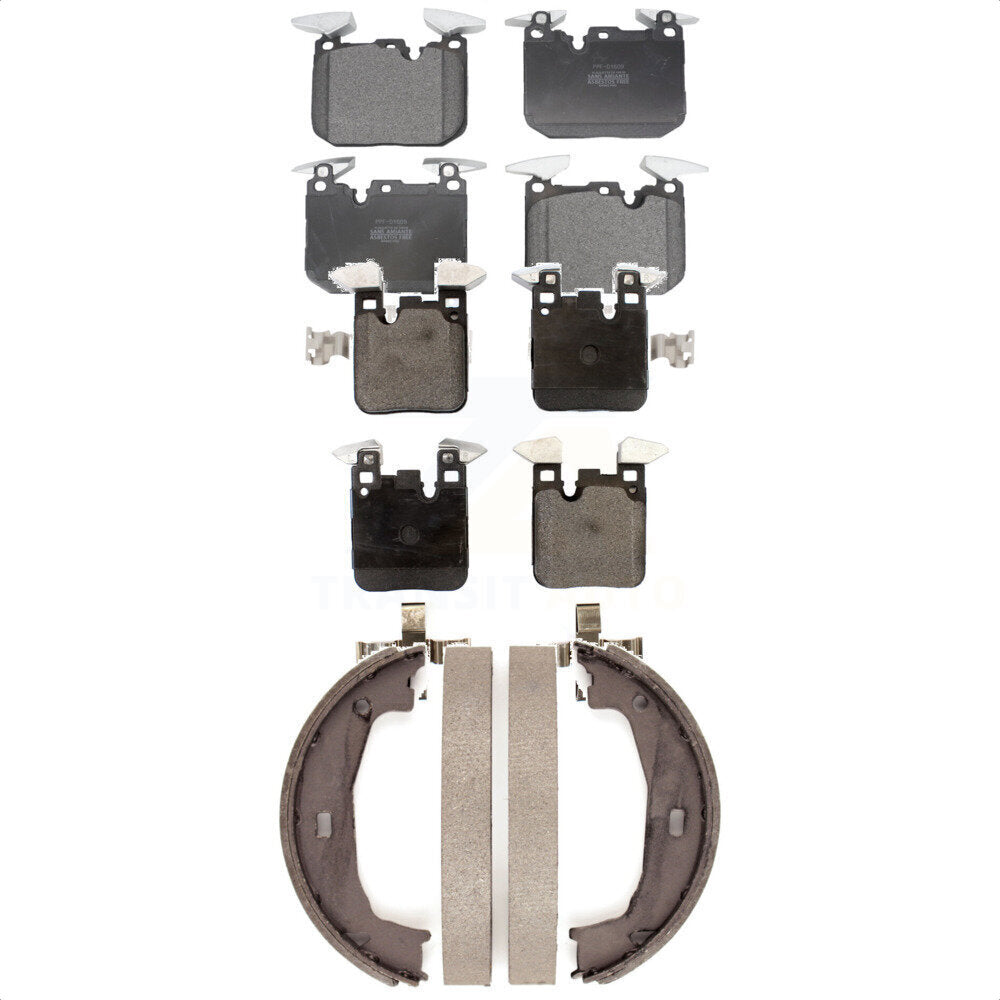 Semi-Metallic Brake Pads Parking Shoes Front Rear Kit For BMW M240i xDrive M235i