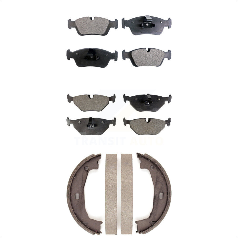 Semi-Metallic Brake Pads Parking Shoes Front Rear Kit For BMW Z4 325i 325Ci 320i