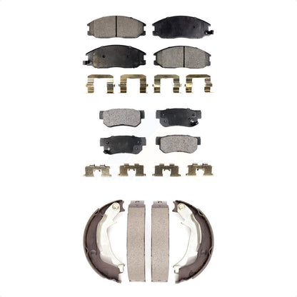 Semi-Metallic Brake Pads And Parking Shoe Front Rear Kit For Hyundai XG350 XG300