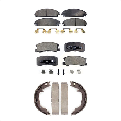 Semi-Metallic Brake Pads And Parking Shoe Front Rear Kit For Dodge Caliber SRT-4