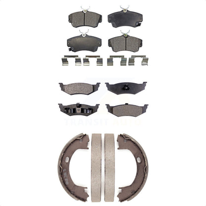 Semi-Metallic Brake Pads And Parking Shoe Front Rear Kit For Chrysler PT Cruiser