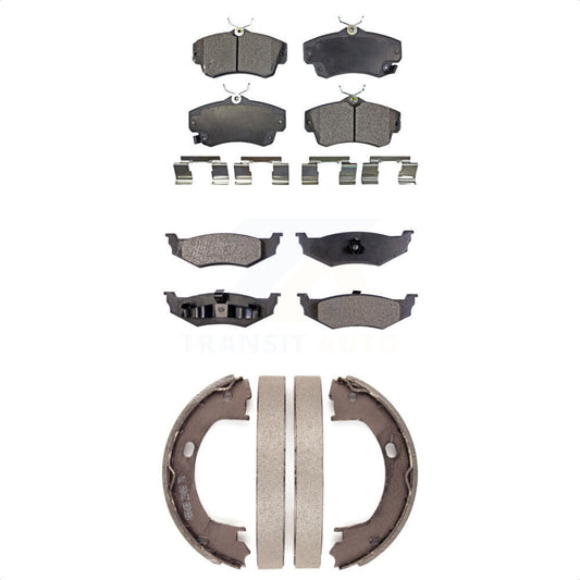 Semi-Metallic Brake Pads And Parking Shoe Front Rear Kit For Chrysler PT Cruiser