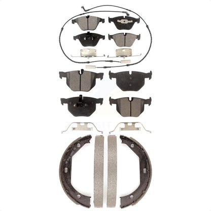 Semi-Metallic Brake Pads Parking Shoe Front Rear Kit For BMW 335i xDrive X1 335d