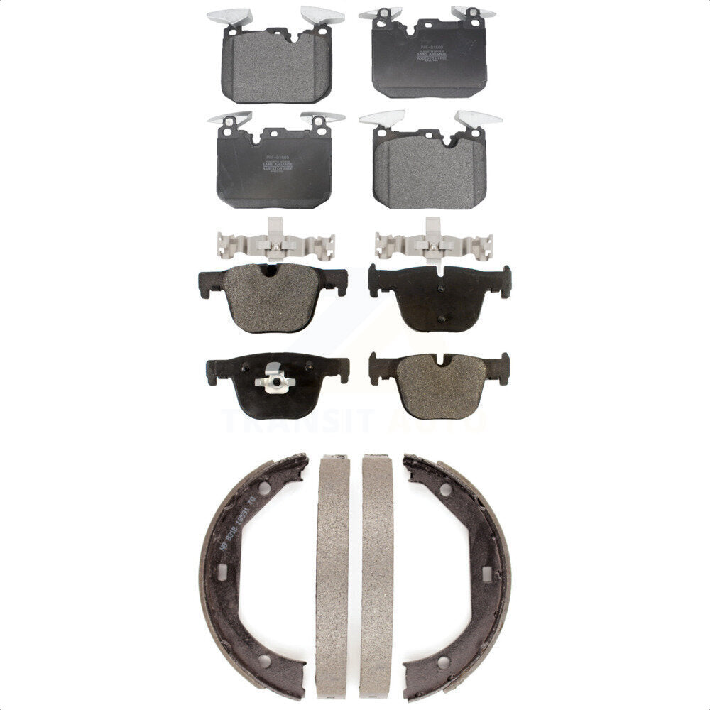 Semi-Metallic Brake Pads Parking Shoe Front Rear Kit For BMW 340i xDrive 435i GT