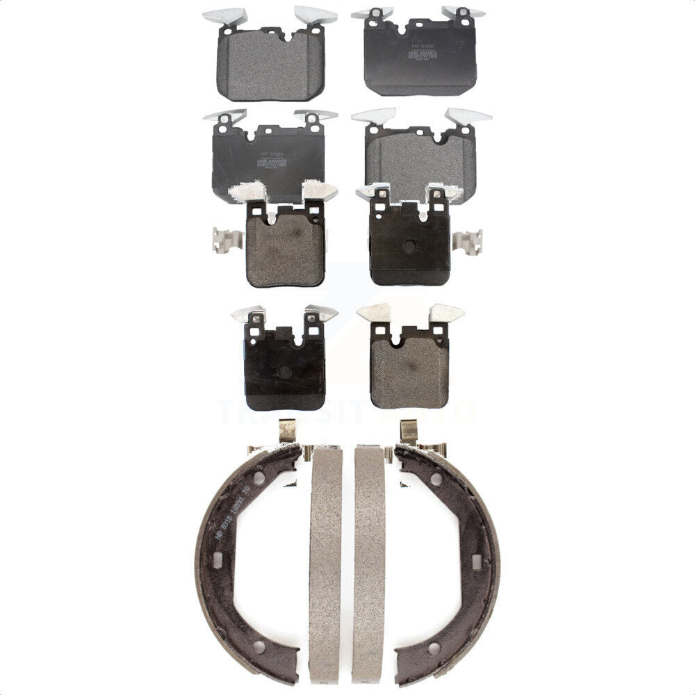 Semi-Metallic Brake Pads Parking Shoe Front Rear Kit For BMW 340i xDrive 435i M4