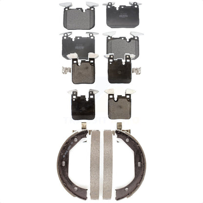 Semi-Metallic Brake Pads Parking Shoe Front Rear Kit For BMW 340i xDrive 435i M4