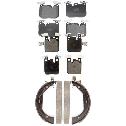 Semi-Metallic Brake Pads Parking Shoe Front Rear Kit For BMW 340i xDrive 435i M4