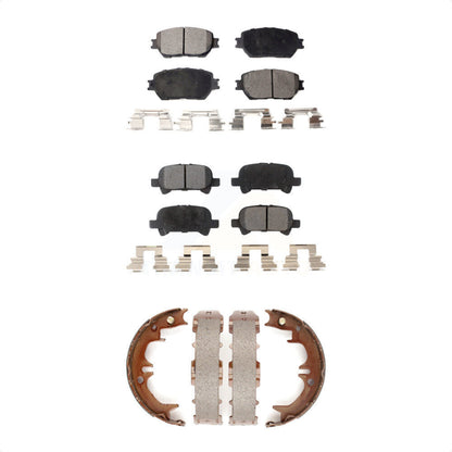Semi-Metallic Brake Pads And Parking Shoes Front Rear Kit For Toyota Camry